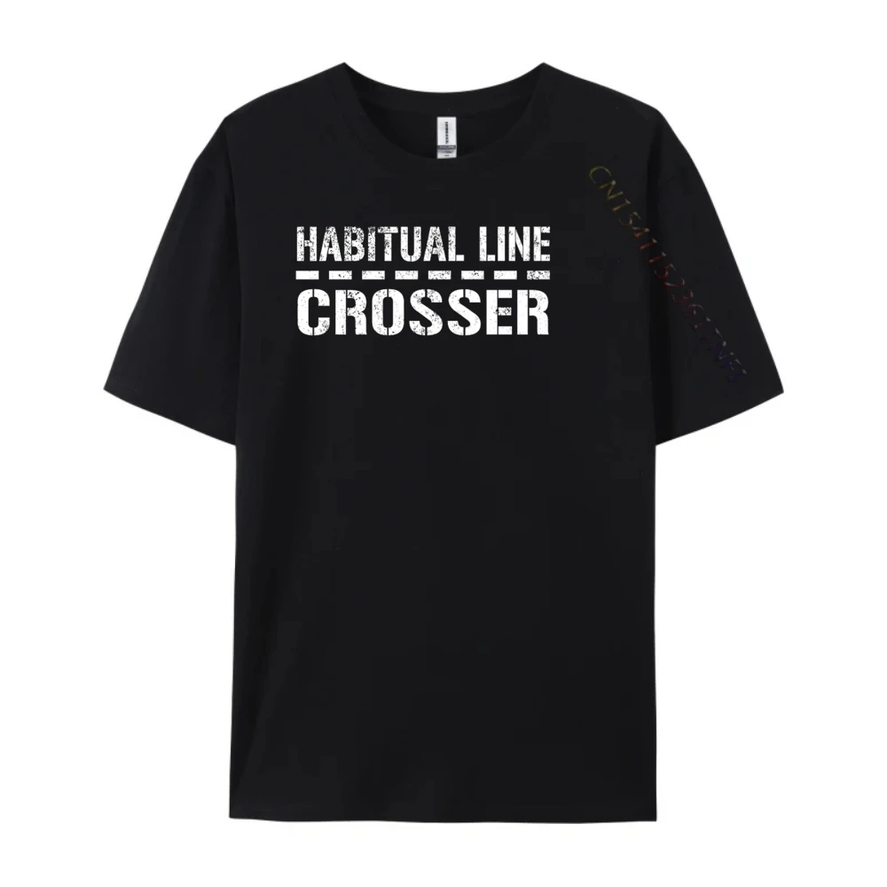 Habitual Line Crosser Funny Sarcastic Bold Oversized T Shirt Men Clothing Slogan T Shirts Men Men's Clothing Deals Aesthetic