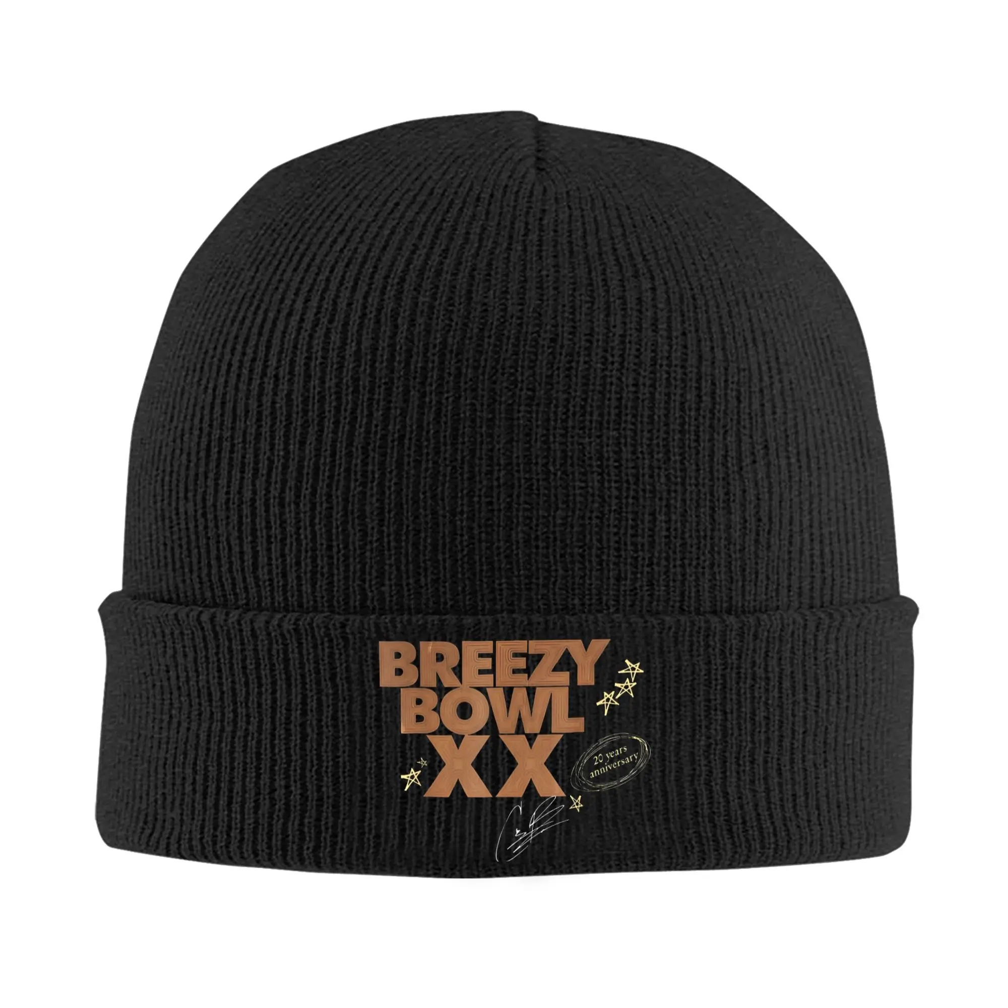 Chris Brown Breezy Bowl XX Tour Вязаные шапки Женские и мужские шапки Зимние шапки Акриловая теплая шапка