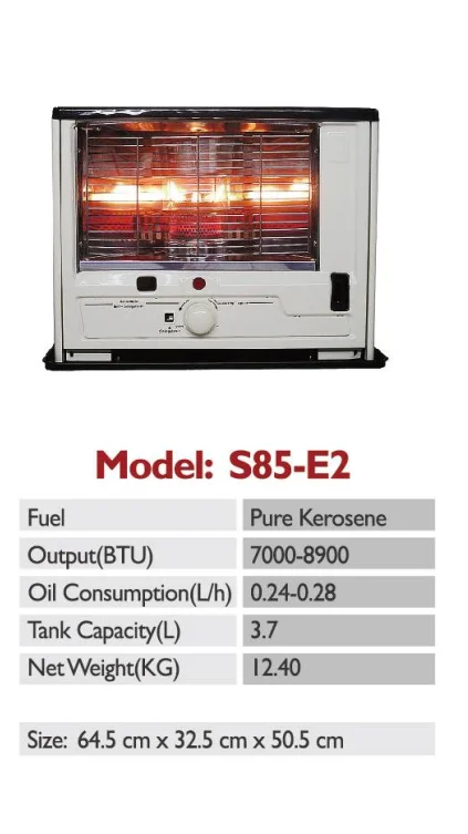 Kerosene Stove Heaters With Portable Stainless Steel Oil Heater Glass Burner For Indoor Camping Kerosene Heater