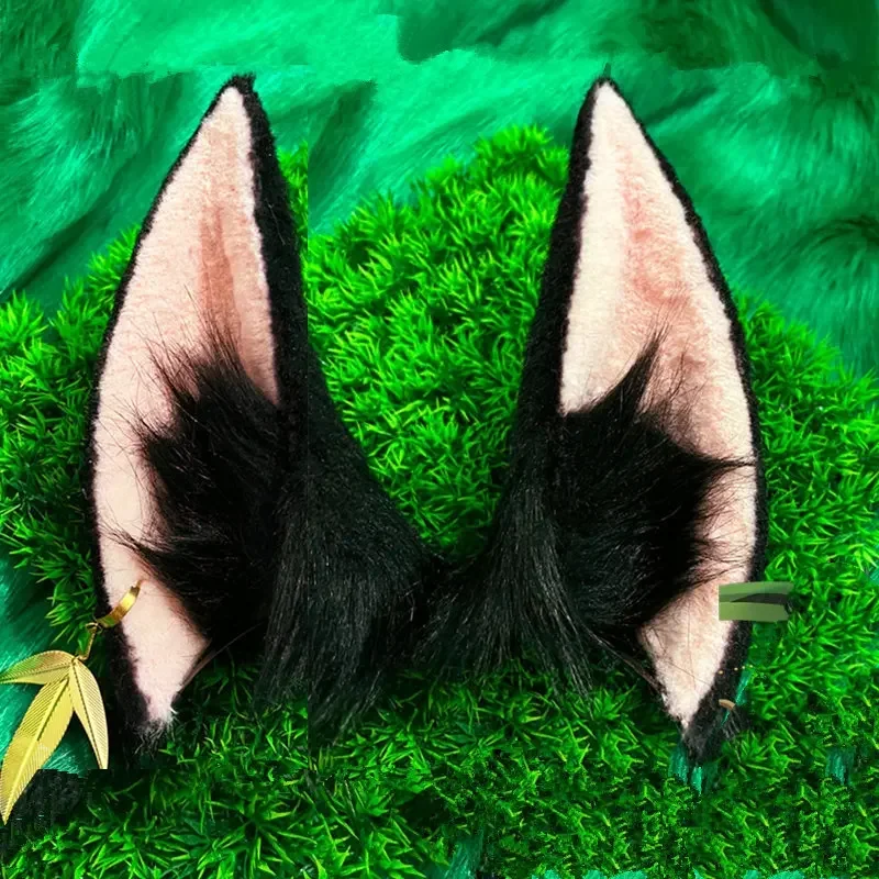 

Custom Halloween Game Party Earrings Cosplay Hairhoop Ear Leaf Pendant Cosplay Beast Ear Halloween Headdress Lolita Accessories