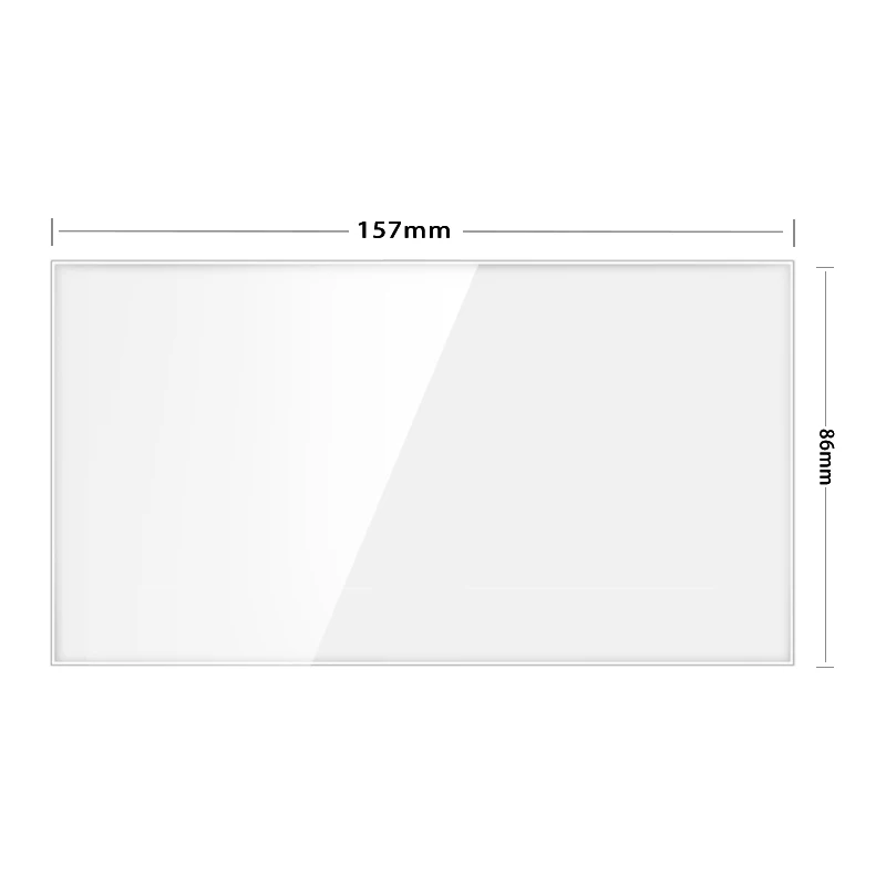 blank cover plate with installation iron plate 86mm*86mm black and white gold gray tempered glass switch socket panel white boar