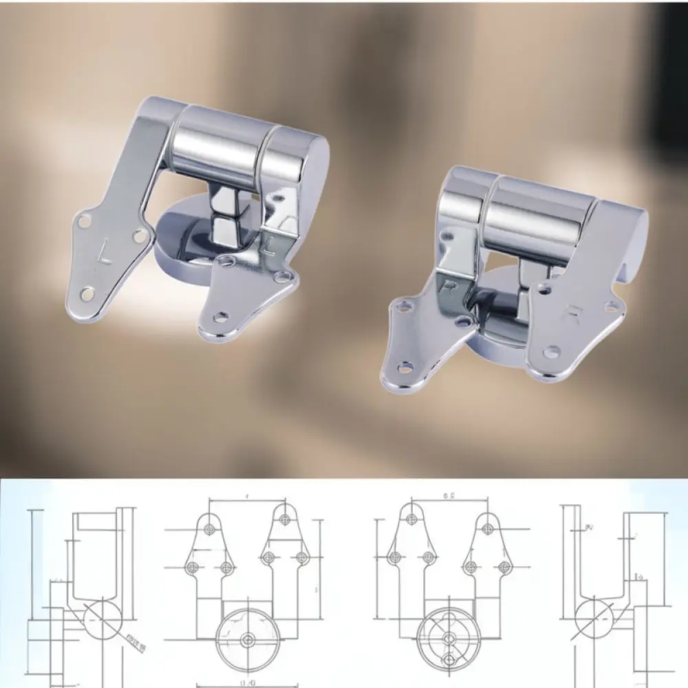 Triangle Toilet Seat Hinge Zinc Alloy Soft Close Fitting Replacement Connector Bathroom Hardware Universal Repair Set