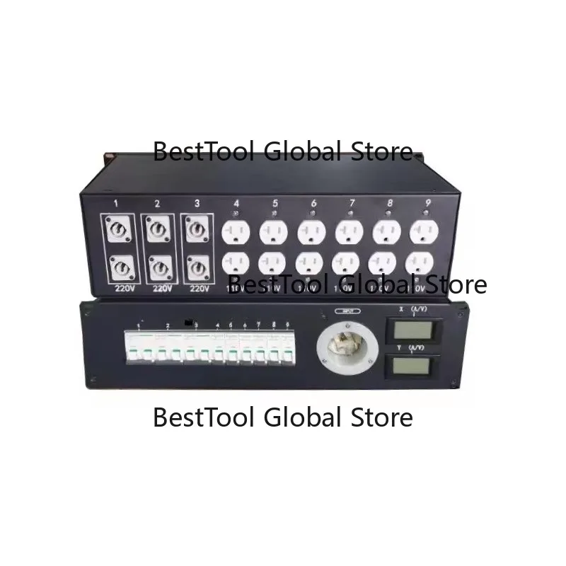 Industrial 50A Twist Lock Inlet 220-240V Power Distro Panel Box Distribution Rack