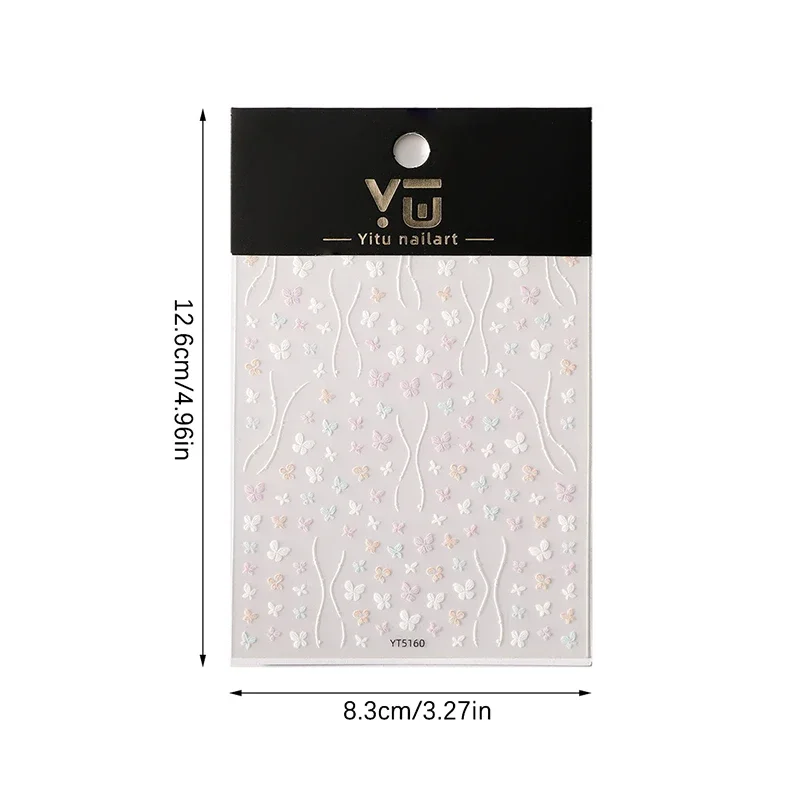 فراشة مسمار الفن ملصقات تنقش مسمار الشارات مسمار الفن تصميم الذاتي لاصق لوازم الأظافر للنساء مانيكير الديكور
