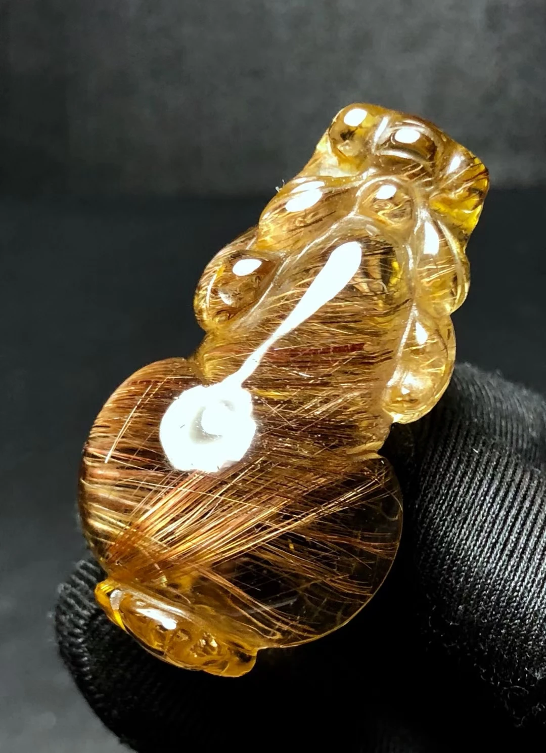 Natural Copper Gold Rutilated Quartz Pendant Pi Xiu Rutilated Quartz Jewelry 46/27/25mm Men Women Brazil AAAAAAA