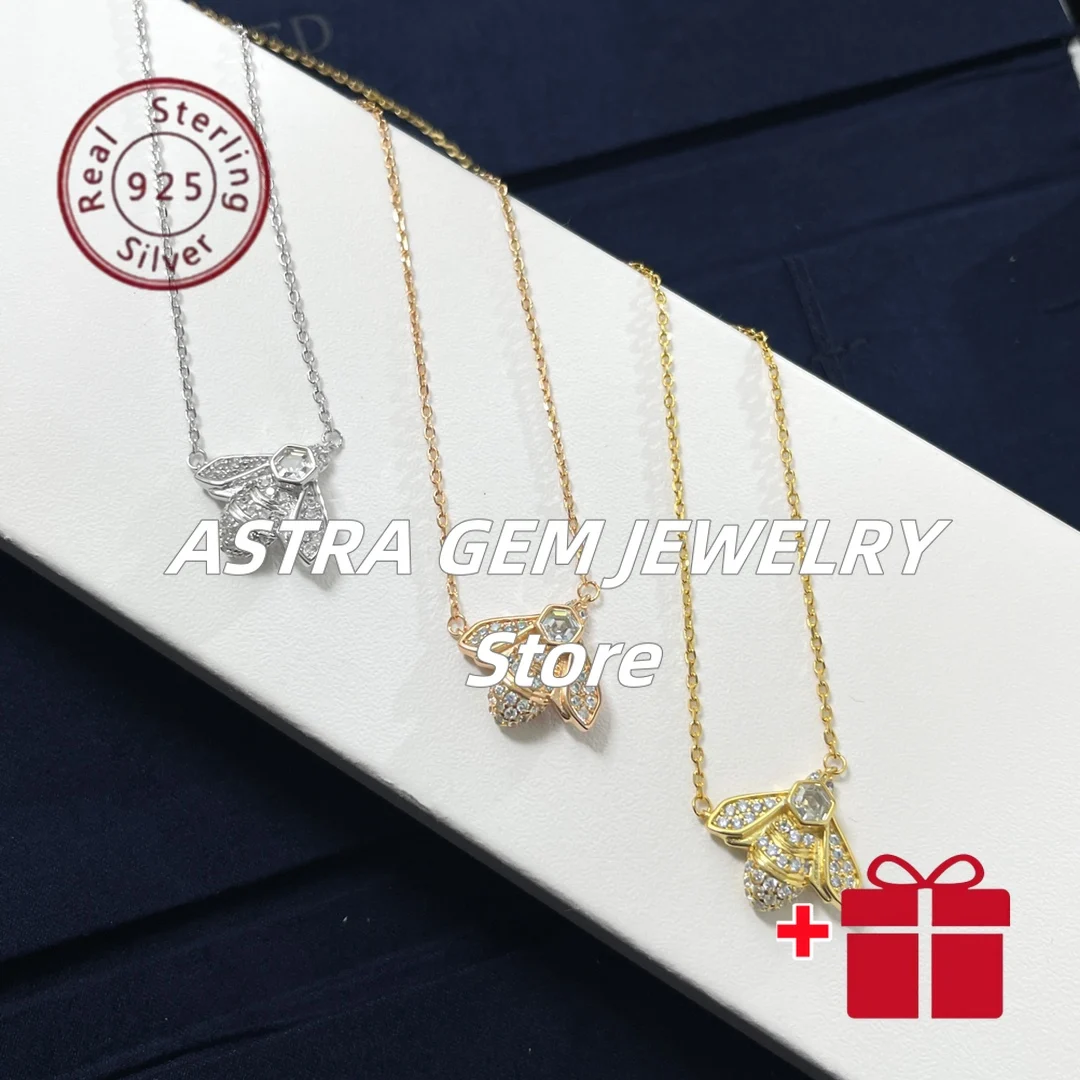 

The high-quality S925 silver diamond-encrusted bee necklace from 2025, a versatile jewelry for daily parties - a holiday gift