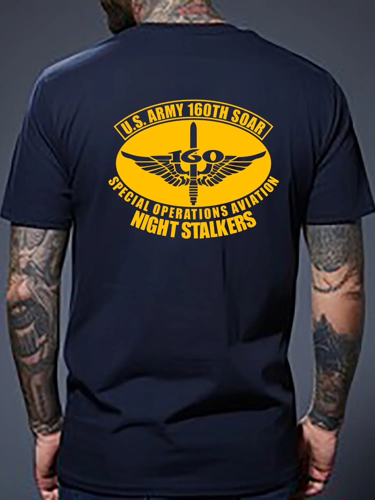 US Army 160th Soar Night Stalkers Graphic T-Shirt 100% Cotton O-Neck Short Sleeve Summer Casual Mens T-shirt Streetwear