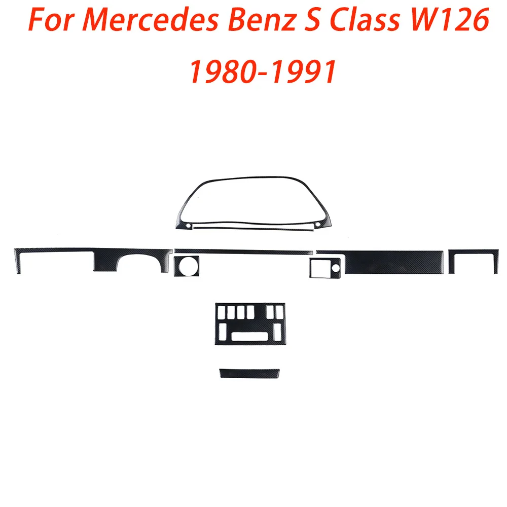 For Mercedes Benz S Class W126 1980-1991 Carbon Fiber Complete set Car Interiors Accessories Modifications Decorations Stickers