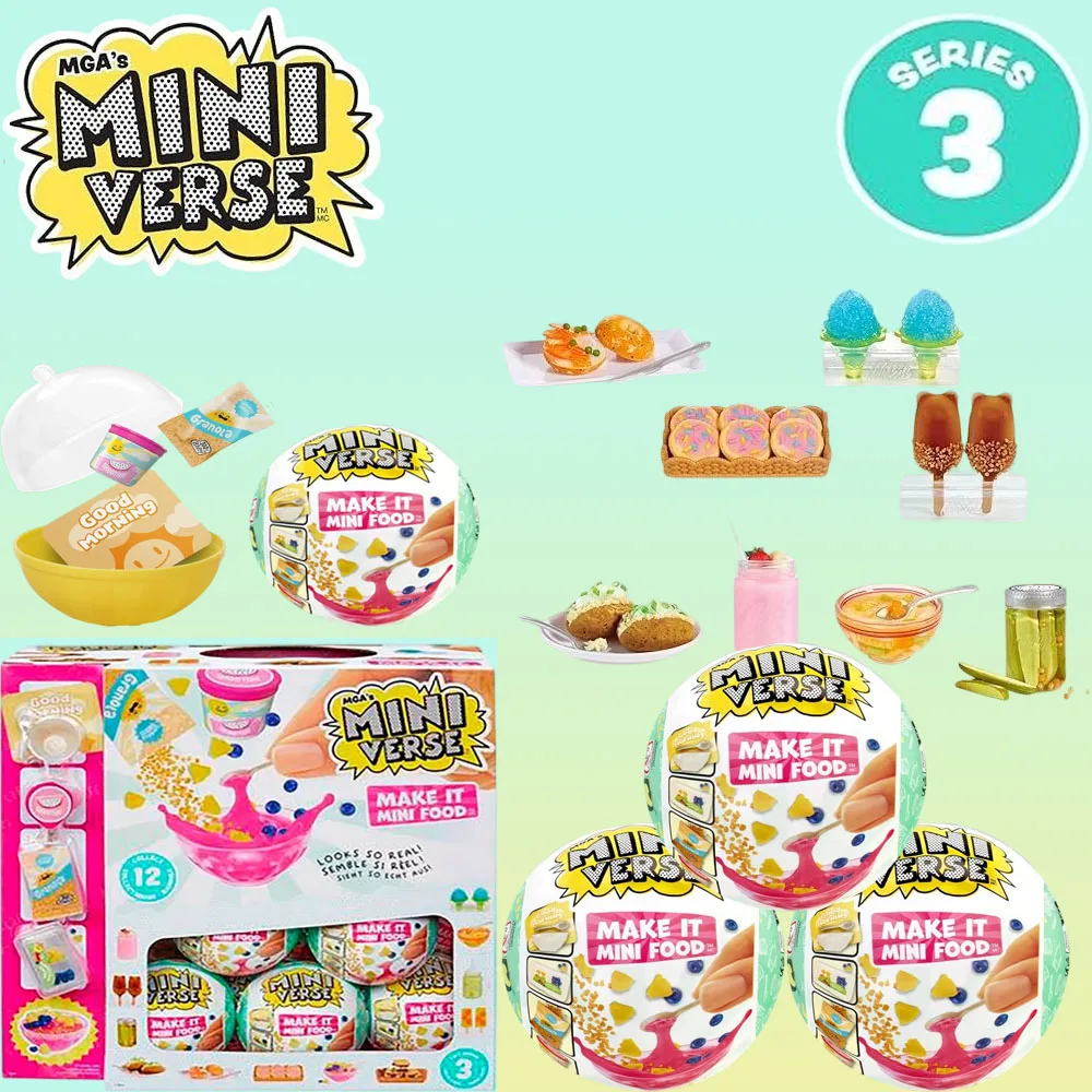 

Miniverse Miniverse Make It Mini Food Diner Series3 Popsicle Dessert Blind Box DIY Kitchen Customized Birthday DIY Cooking Toys