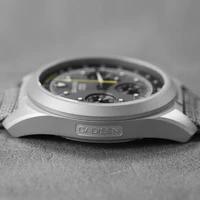 CADISEN Titanium TI-7 MULTISYNC New Moon Mens Watches Canvas Chronograph VK63 Men Gift AR Sapphire Luxury Quartz Watch For Man photo 7