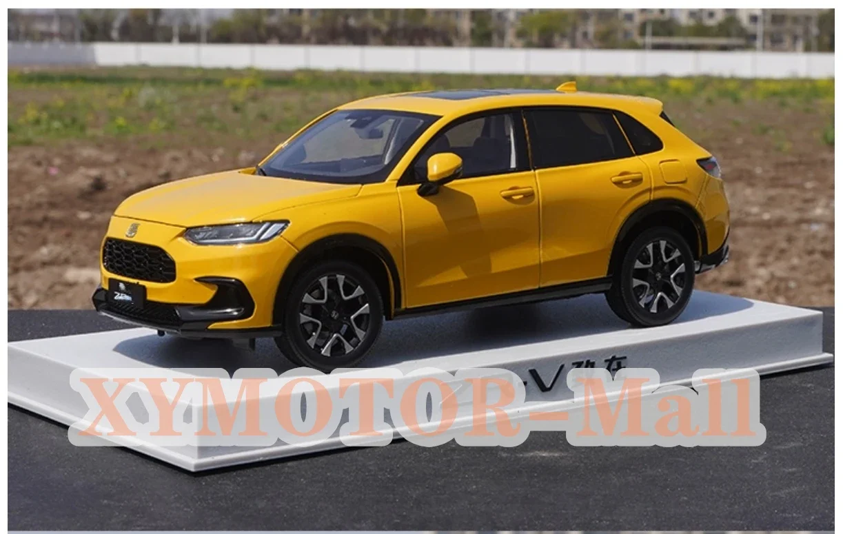 1/18 For HONDA ZR-V SUV Alloy Model Car Diecast Metal Hobby Kids Boys Gifts Display Collection Ornaments Toys Yellow/Cyan