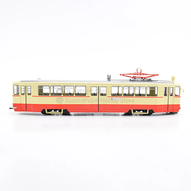 1:43 Scale Diecast Alloy Russian LM-49 Tram Bus Toys Cars Model SSM4075 Nostalgia Classics Adult Souvenir Gifts Static Display