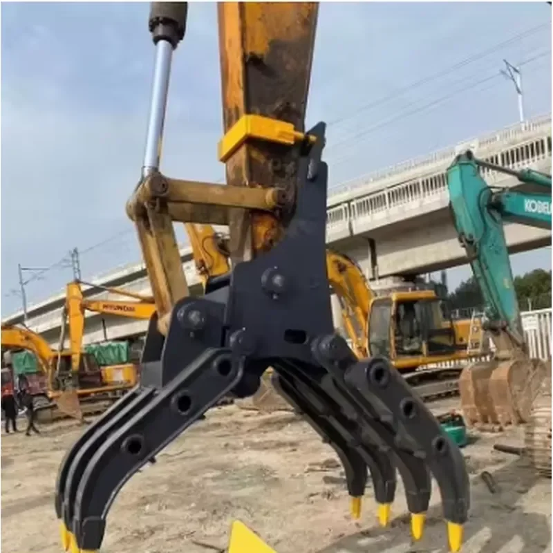 Hydraulic Rotating Wood Stone Grapple for WG-08 Excavator Forestry Equipment