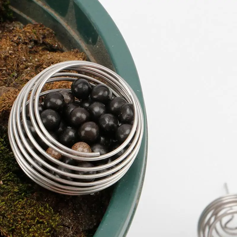 10Pcs Release Plant Fertilizer Baskets Resisting Rust Planting Box Stainless Steel Automatic Fertilizer Box Column Shape Slow