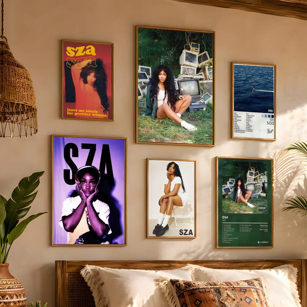 S-SZA SOS S-Solana Imani Rowe Clean Living Space Modern Room Upgrade Cozy Apartment Lifestyle Daily Living Wall Upgrade Poster