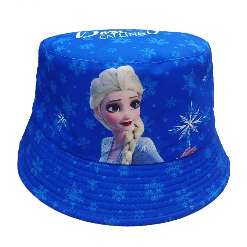 Disney Frozen Elsa Anna Princess Girls Fisherman Hats Kids Bucket Hats Children Sun Protection Baby Beach Panama Cap Accessories