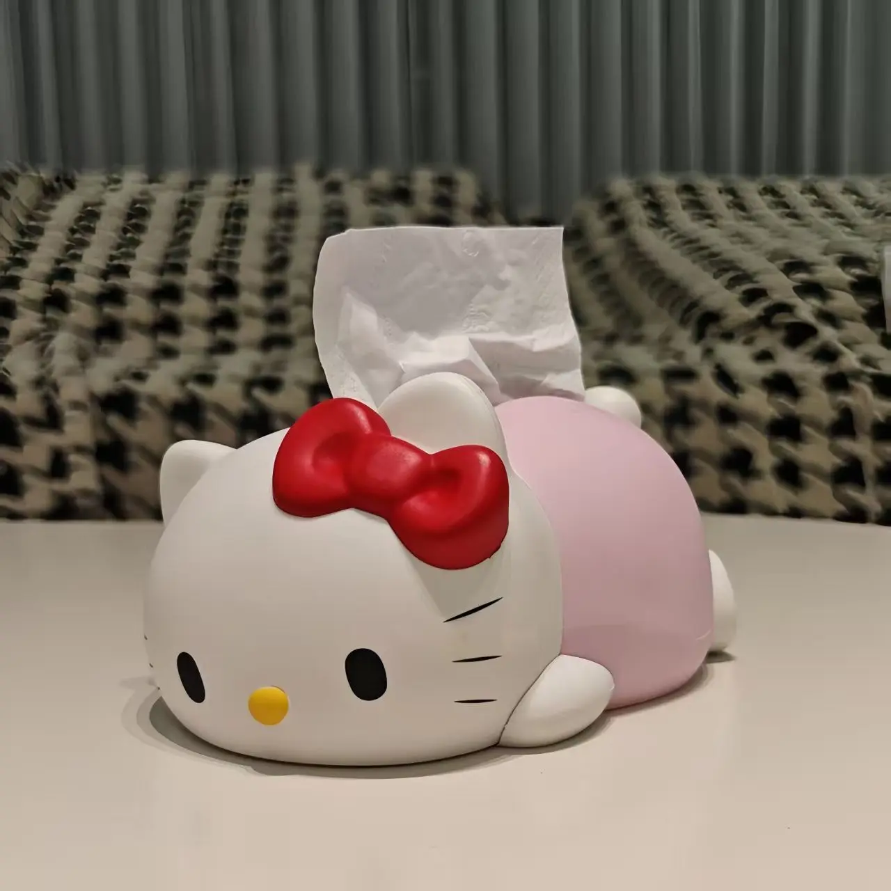 

Hello Kitty Cute Tissue Box Storage Living Room Tissue Case Desktop Home Napkin Cartoon Girl Table Decoration Organizer Holder