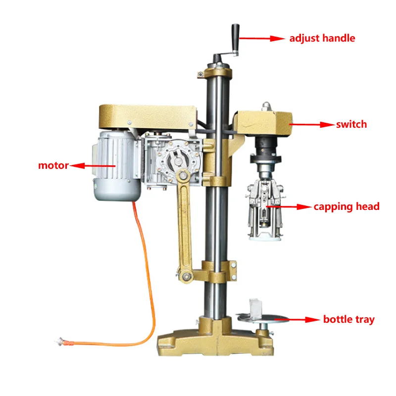 Commerical Semi Automatic Screw Capping Wine Bottle Capper Machines Factory