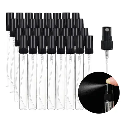 100pcs 2ml 3ml 5ml 10ml Mini Clear Glass Perfume Bottle Atomizer Empty Small Mist Spray Bottle Glass Vials Sample