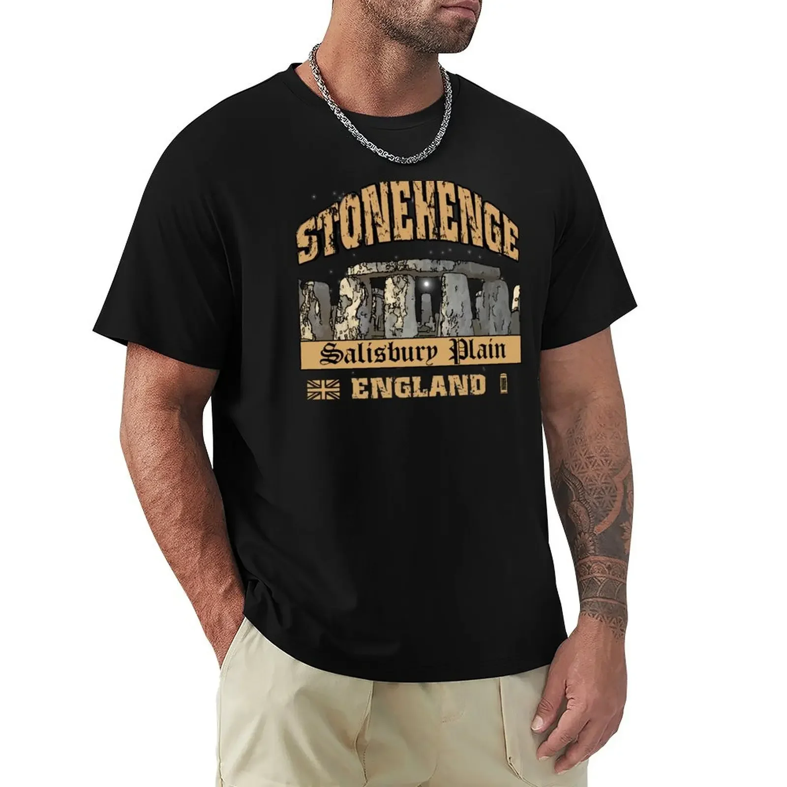 Stonehenge-Salisbury Plain T-Shirt anime stuff hippie clothes plus size tops boys animal print tshirts for men