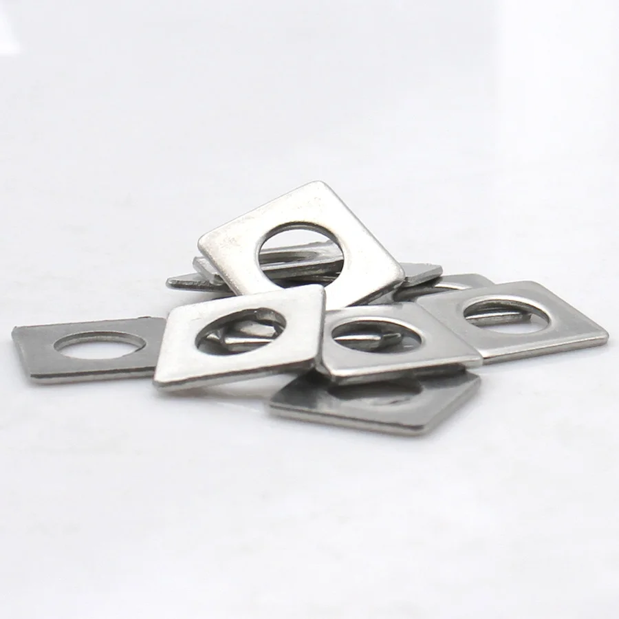 2-20pcs M3 M4 M5 M6 M8 M10 M12 304 Stainless Steel Thick Square Washer DIN436 Heavy Duty Flat Gasket