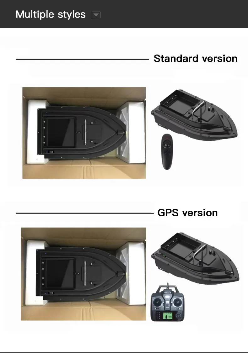 180 GPS Positioning Points Remote Control Carp Fishing Boat With Sonar Fish Finder Plastic Bait Boat