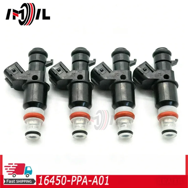 

16450-PPA-A01 4 шт. автомобильных топливных форсунок 16450-RAA-A01 для ACURA RSX 2.0L, HONDA ACCORD CR-V ELEMENT 2.4L 16450-RAD-L61