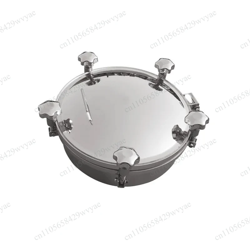 400mm (406mm OD) Round Sanitary Pressure Tank Manhole Cover, Stainless Steel with Silicon / EPDM Sealing