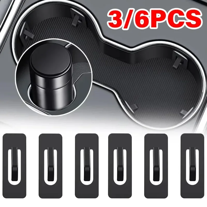 Car Cup Holder Limiter Fixing Clip Self-adhesive Universal Auto Water Cup Slot Limit Pad Car Bottle Console Slot Slip Limiter