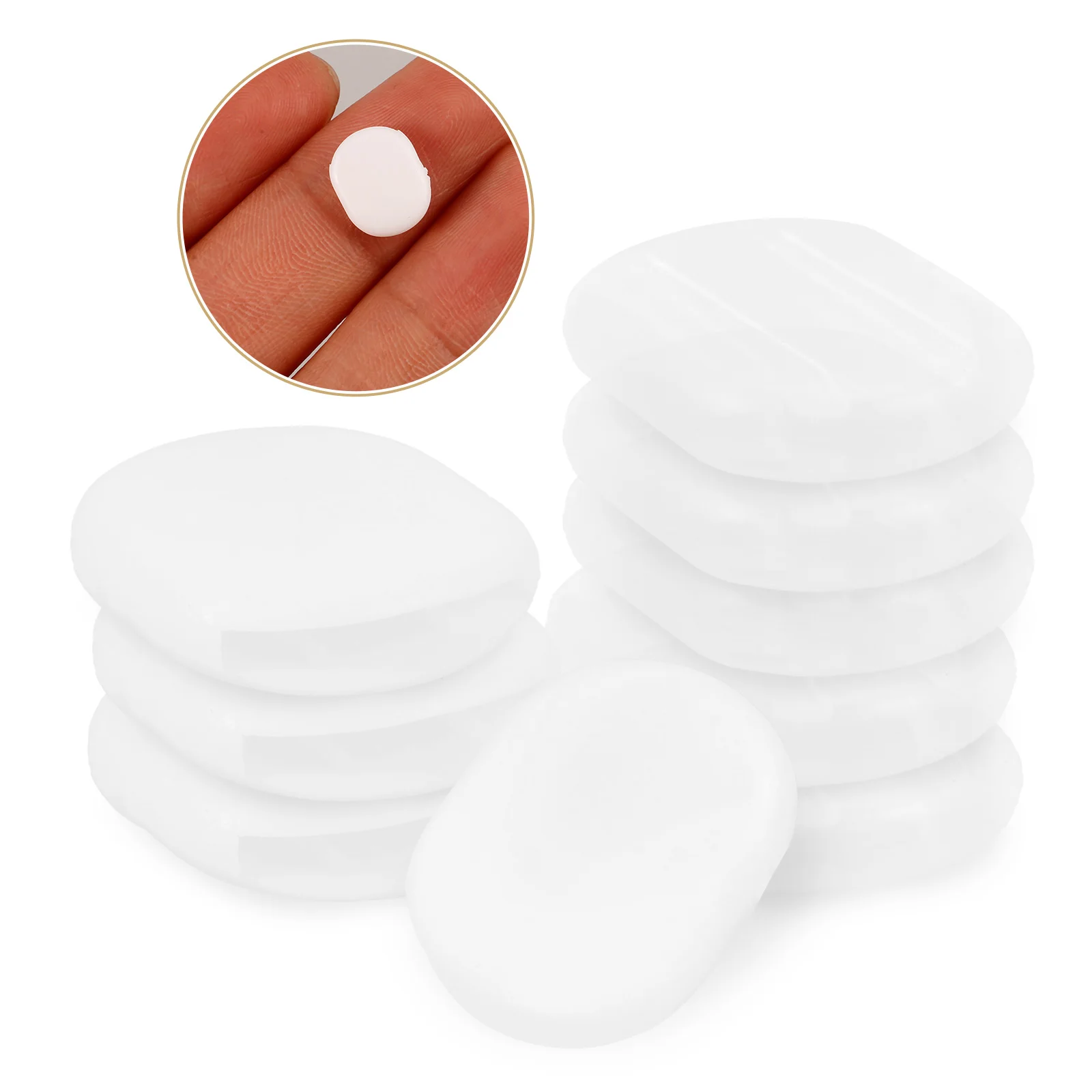 40 Pcs Oval Ear Clip Mat Comfortable Clamp Accessories Transparent Pain-proof Pad Child