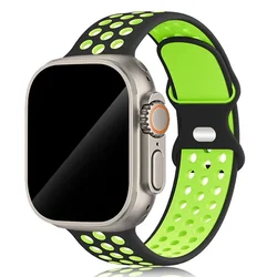 Strap For Apple Watch Band 44mm 49mm 45mm 40mm 41mm 38mm 42mm correa Breathable sports bracelet iwatch series 8 SE 7 6 5 9 Ultra