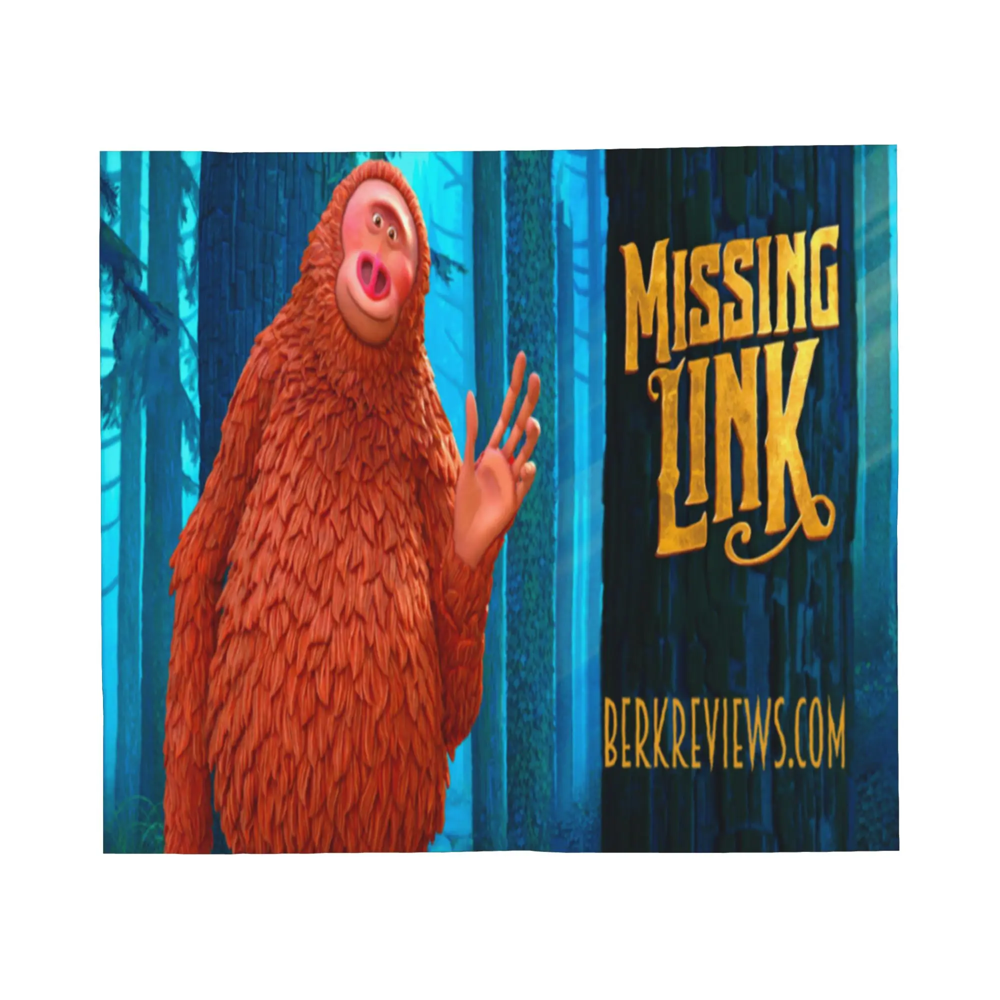 

Super Soft Missing Link cartoon movie Throw Blanket Premium Fleece Flannel Lightweight Bed Blanket Cozy Plush Blankets