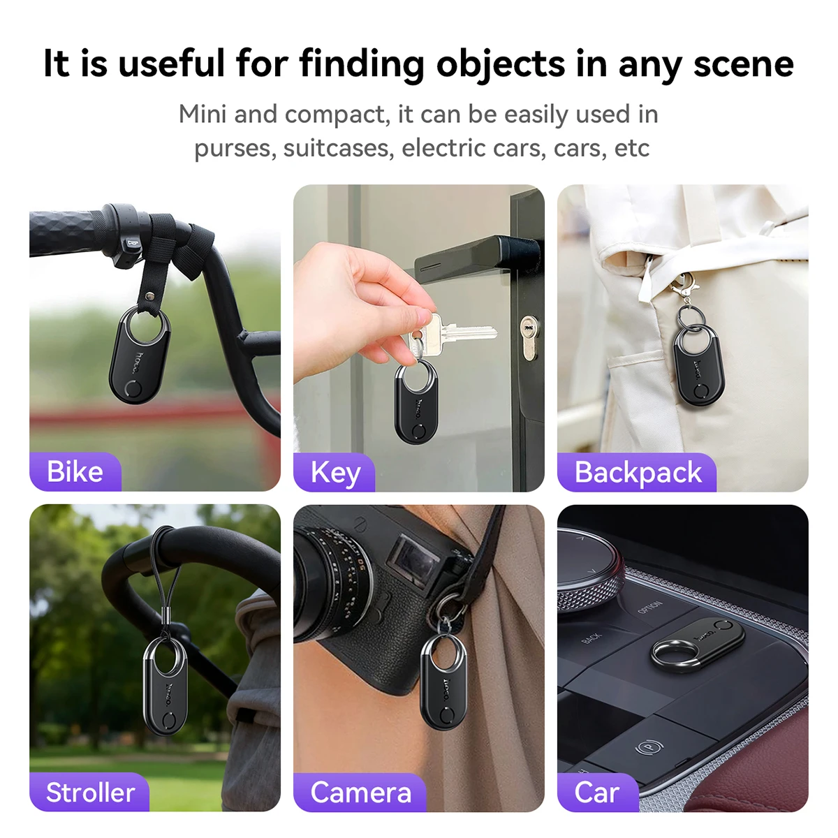 HOCO Metal Anti-Lost Device for Android Phone Google GPS Tracker Bluetooth Locator for Pet Keys Wallets Portable Personal Finder