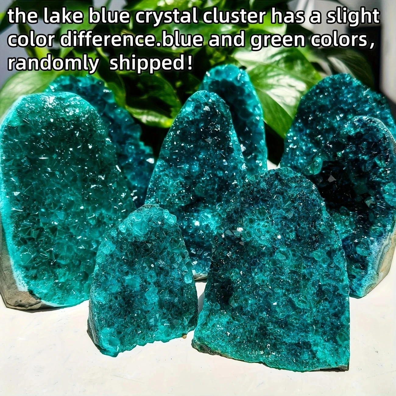 1pc Beautiful Lake Blue Crystal Cluster - Colorful gemstones, Bohemian style, vibrant, great for home decoration