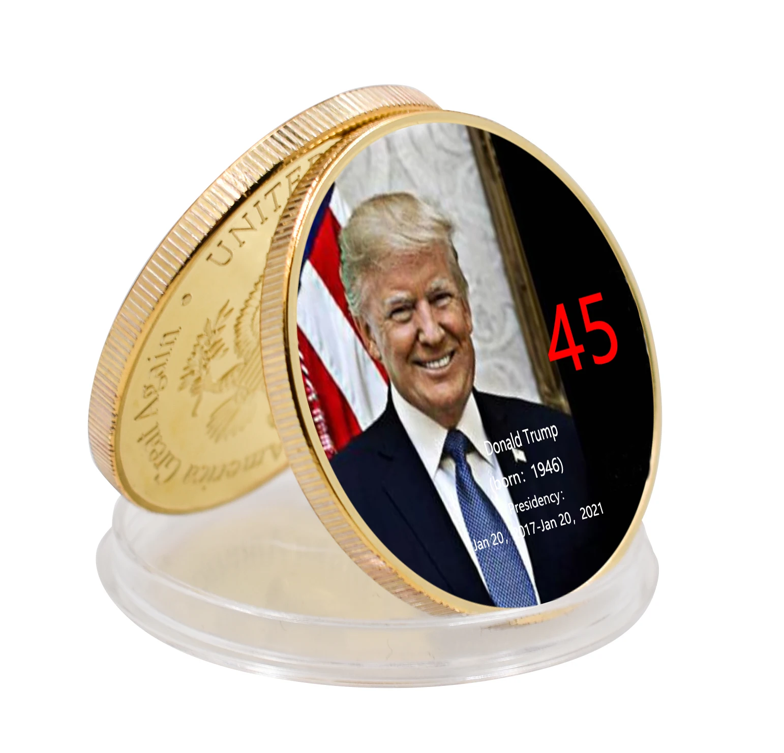 46 U.S. Presidents Silver Commemorative Coins Great Man Coin Badge Hot Sale High Quality Artwork Fans Collection