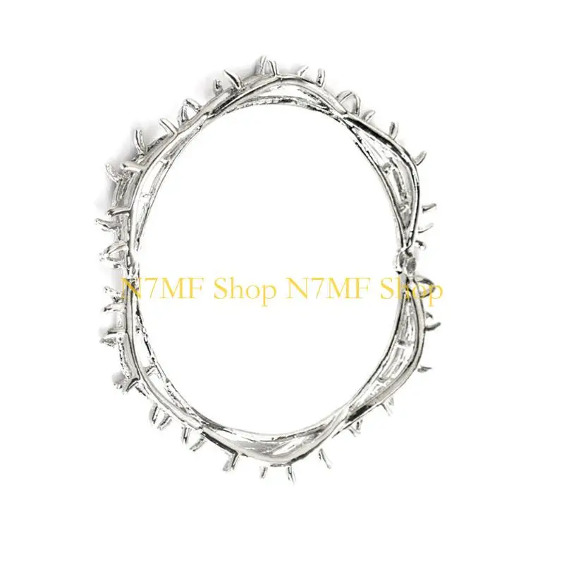 N7MF فريدة من نوعها سوار أزياء أزياء سوار للأزياء يضم تصميمات شوكة مفصلة لرواد الحفلات #2