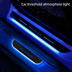 Threshold protection strip For Maserati Levante Ghibli GranTurismo Gran Quattroporte Car Welcome Threshold LED Atmosphere Light