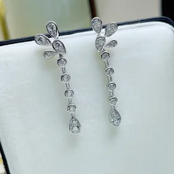 CAOSHI Trendy Hanging Drop Earrings Female Fashion Engagement Jewelry with Brilliant Zirconia Elegant Lady Stylish Accessories