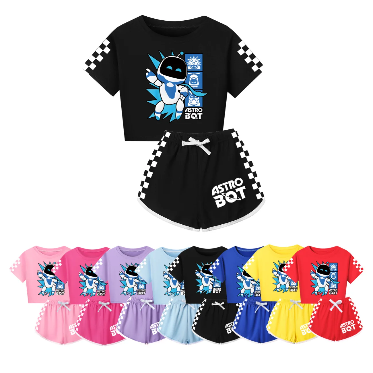 Astro Bot Pajamas Kids Cartoon Game Astrobot Figure Boys Long Sleeve Nightwear Girls Autumn Loungewear Autumn Children's Sets