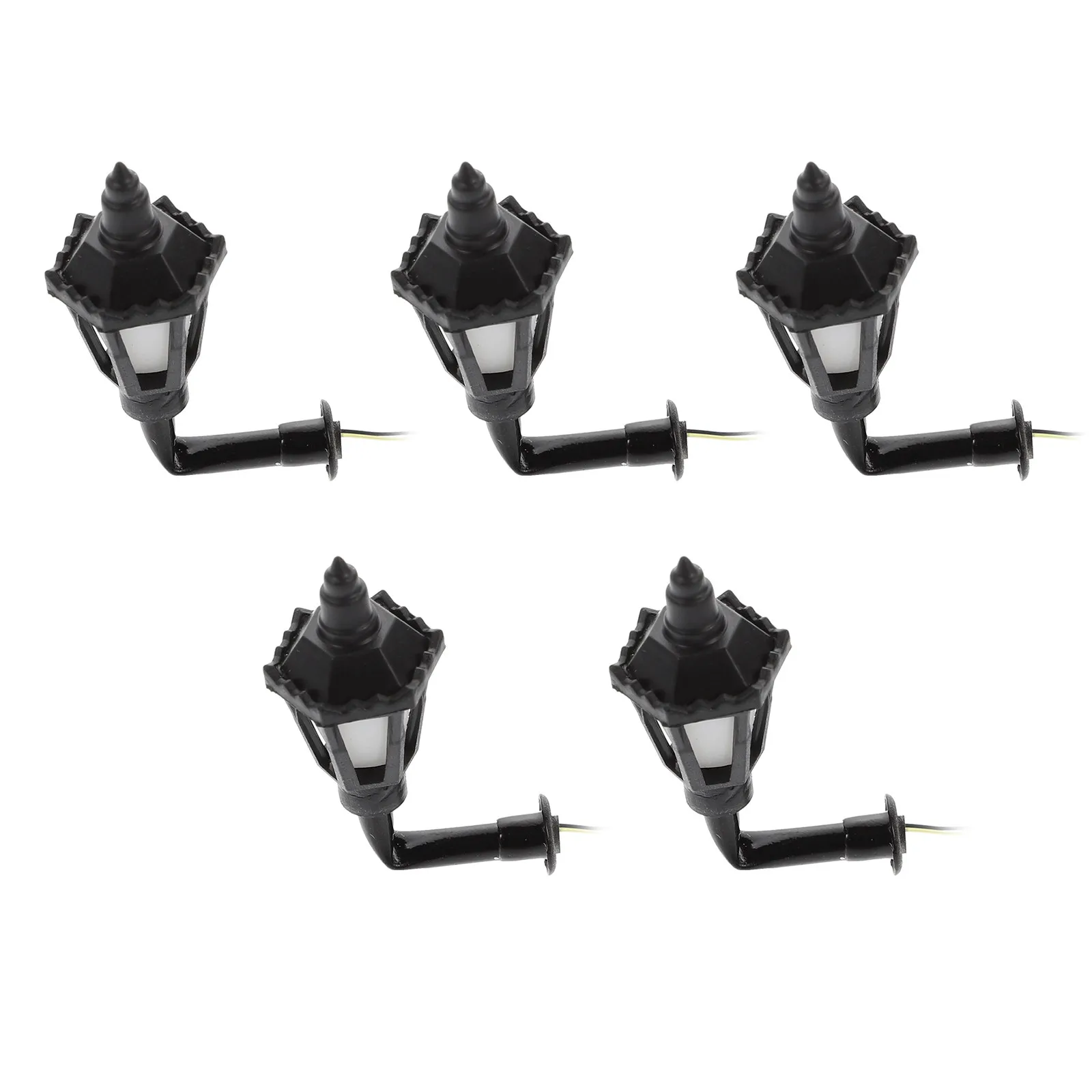 

5pcs Mini Wall Light European Style Decorative Garden Lamp Wear-Resistant Durable Sand Table Adornment Miniature Scene Light For