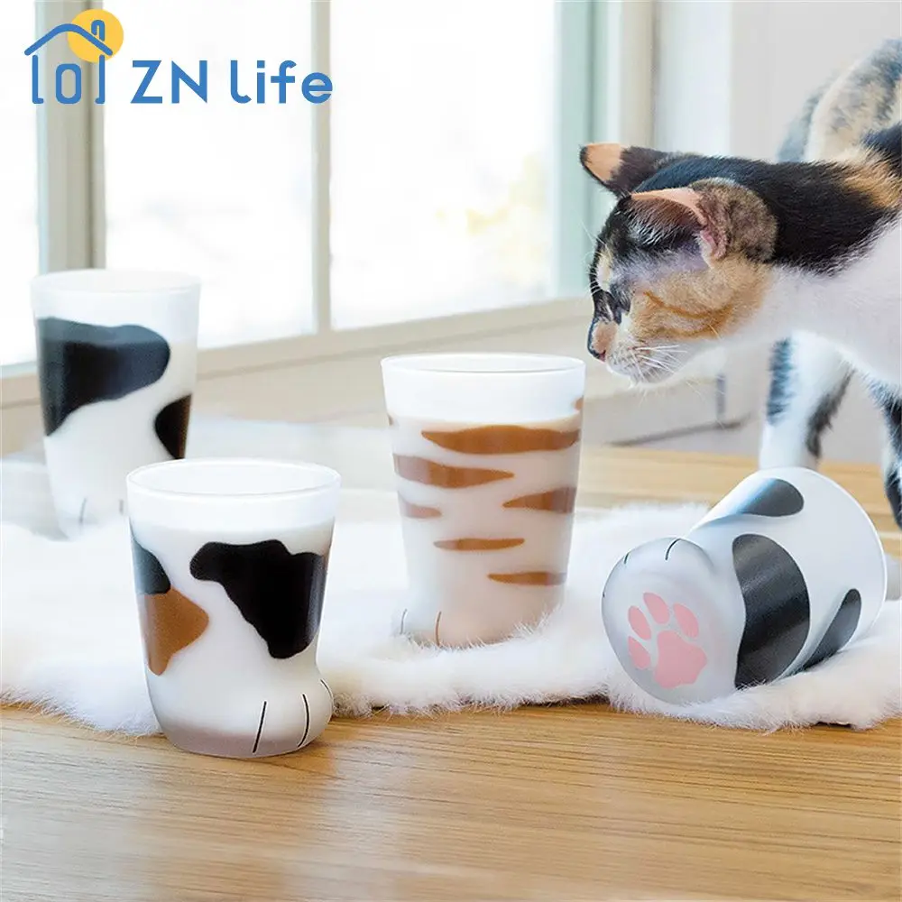 Cat's Claw Cup Juice High Quality Glass Material Versatile High Quality Hand-made Best Seller Cute Cat Lover Gift Ins Cup