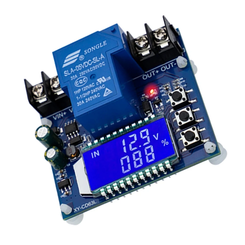 

XY-CD63L Low Voltage Protector Disconnect Switch Module 30A DC6-60V Low Voltage Disconnect Module Over Discharge Protection