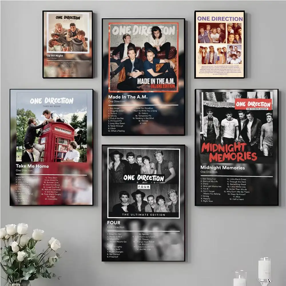 Iconic Boy Band O-One Direction Poster Music Album Wall Art Print Room Decoration for Bedroom Living Room Office Home Decor Gift