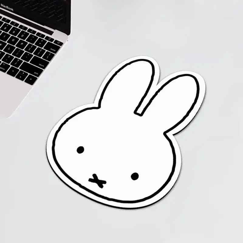 Alfombrilla de Ratón Kawaii con Forma de Conejo Miffy, Estilo Ins, para Oficina, Escritorio, Teclado de Computadora, Antideslizante, Portátil, de Dibujos Animados, Regalo