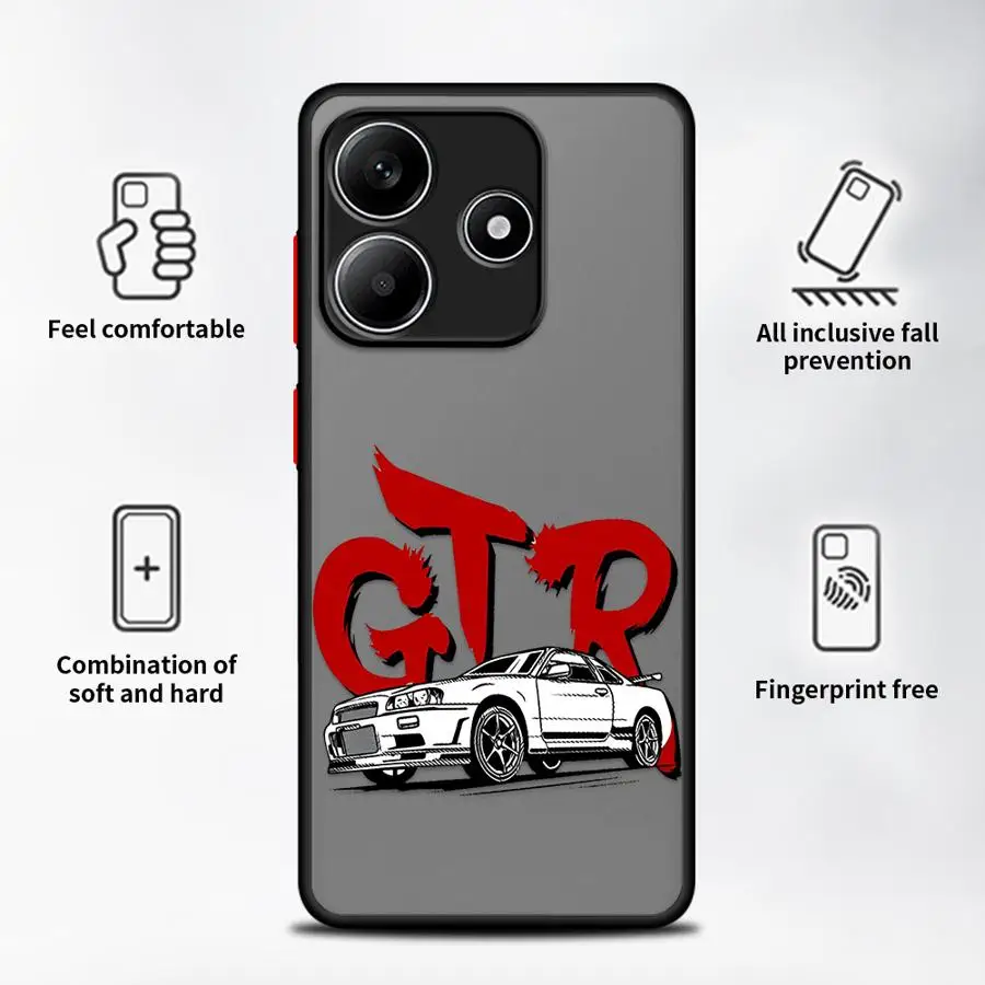 日本のJDMドリフトカー柄スマホケース Xiaomi Redmi Note 10S 11S 12C 12s A4 9 10 11 Pro 13C 13 14 12 Pro Plus A14C 9S対応