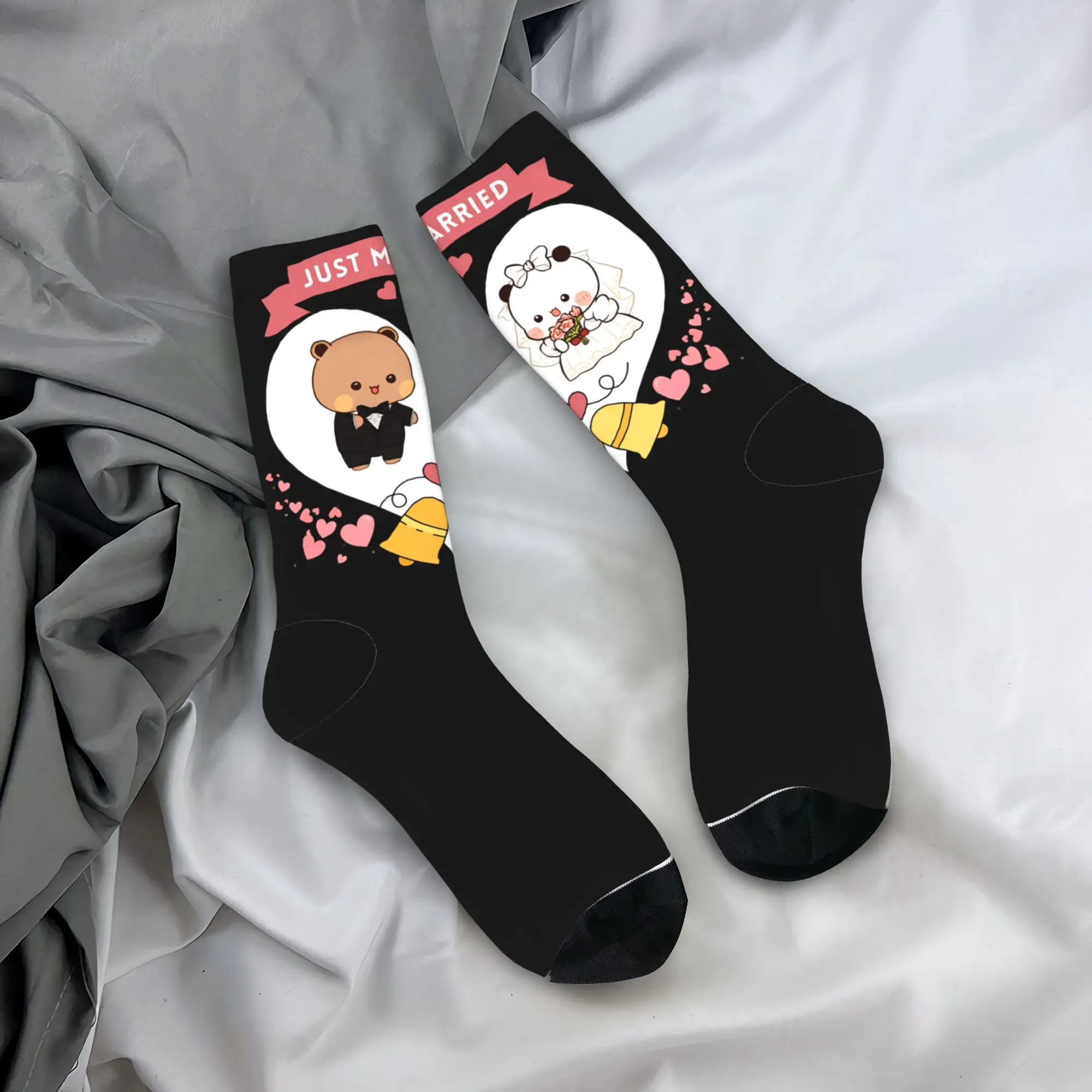 

Носки Dudu Bubu, модные чулки, осенние нескользящие мужские носки, удобные спортивные носки для бега с графикой