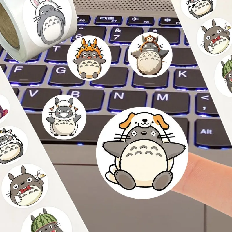 500 Stück Mein Nachbar Totoro Niedliche Aufkleber-Rolle Wasserfeste DIY-Sticker für Handyhülle Laptop Wasserflasche Scrapbook-Dekoration – Detail 3