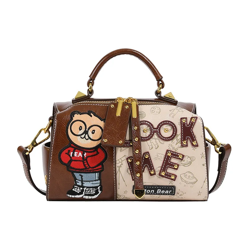 

New light luxury niche design pillow bag fashion trend handbag printed cartoon single shoulder crossbody bag