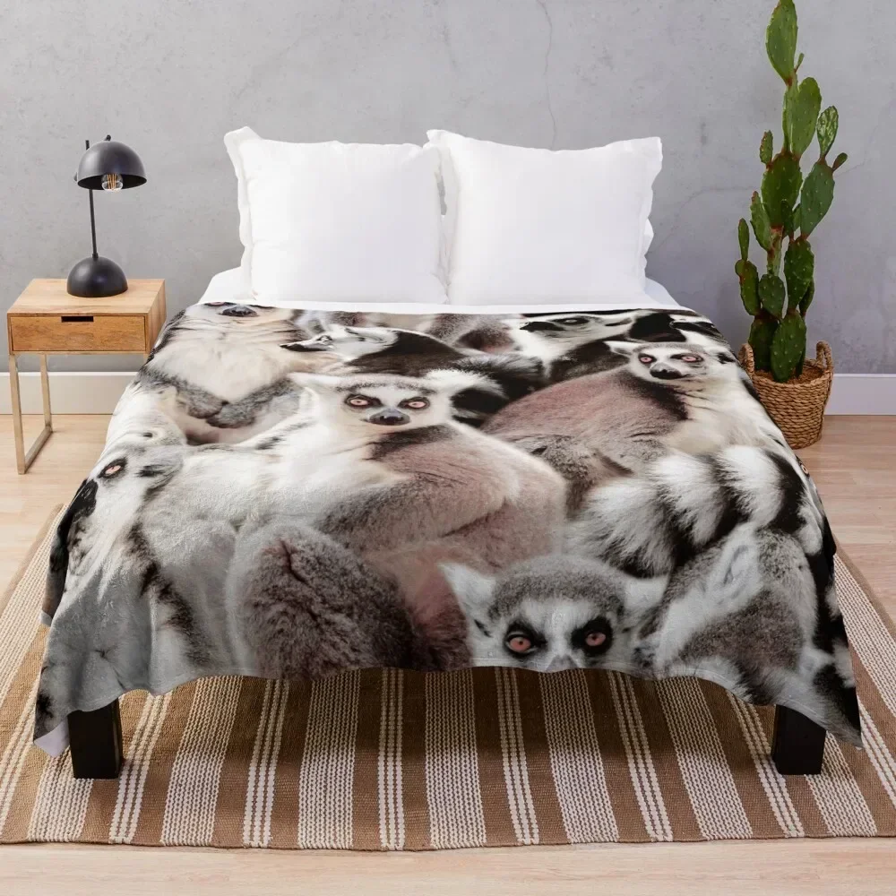 Lemurs Throw Blanket Personalized Gift Sofas Summer Beddings Blankets