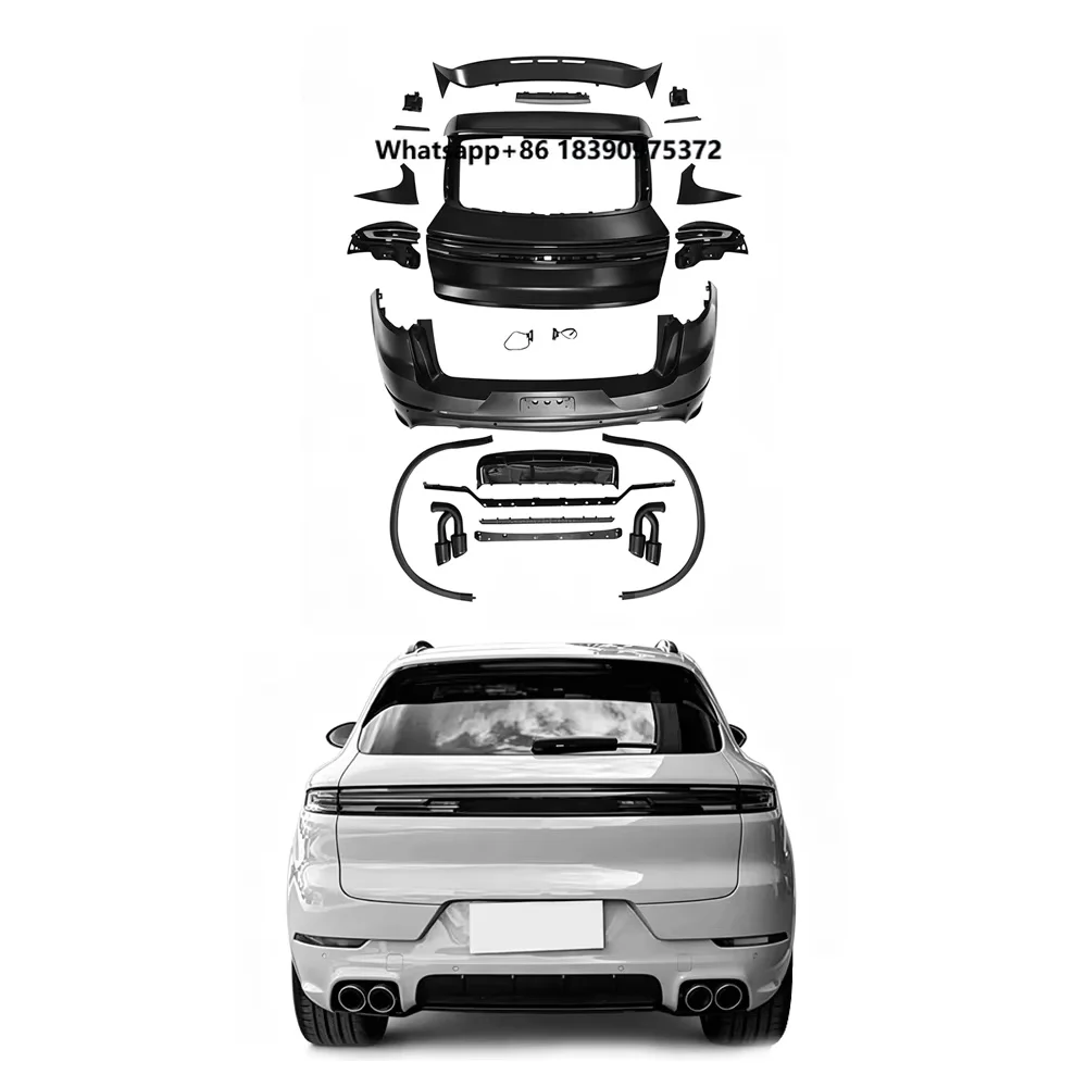 

958 Upgrade Old to New 9y0.2 2025 Style 1:1 Rear Body Kits Black Light for 2011-2017